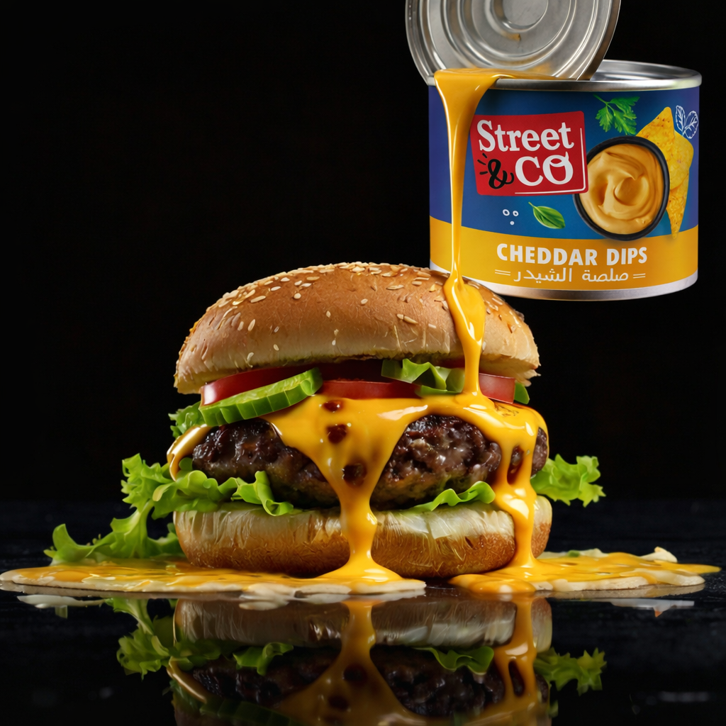 cheese sauce on burger