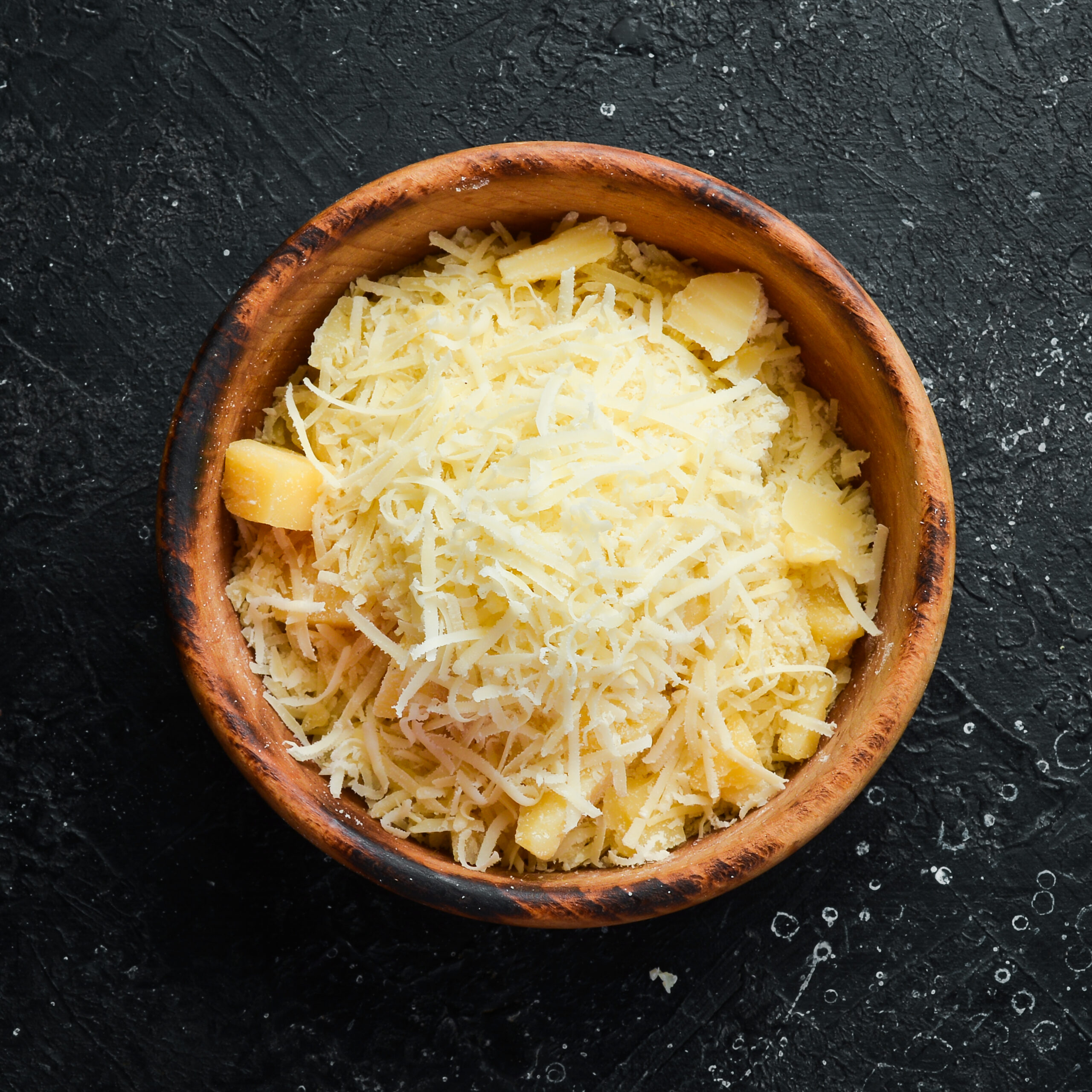 Grated and shredded cheese